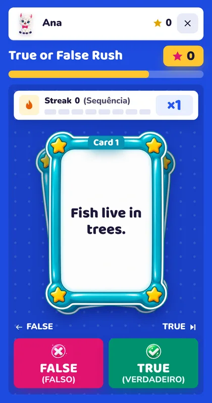 True or False Rush
